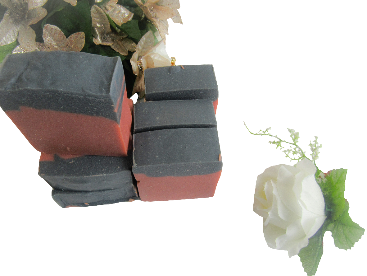 RED & ACTIVATED CHARCOAL SOAP