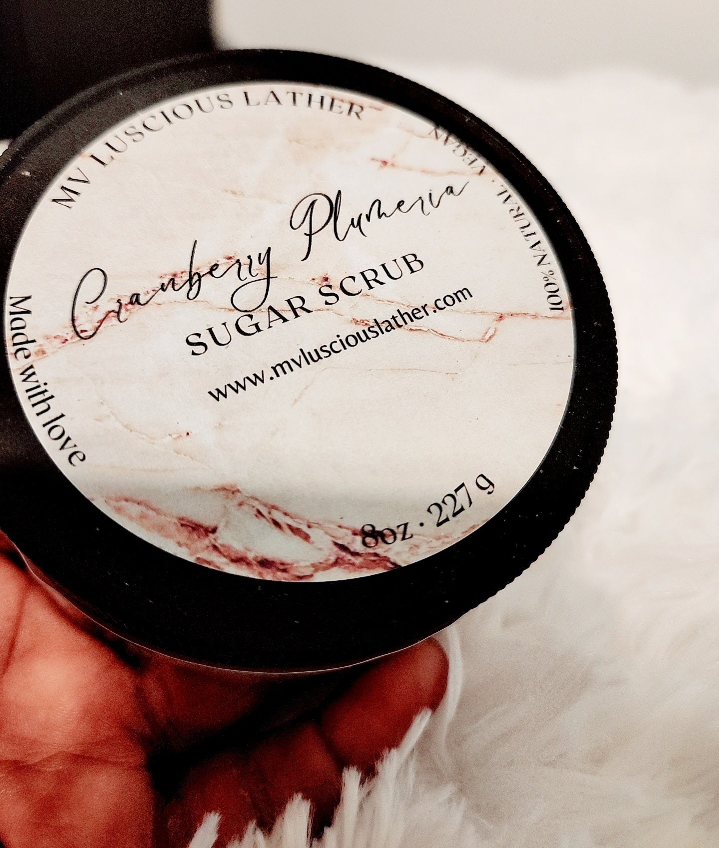 CRANBERRY & PLUMERIA SUGAR SCRUB