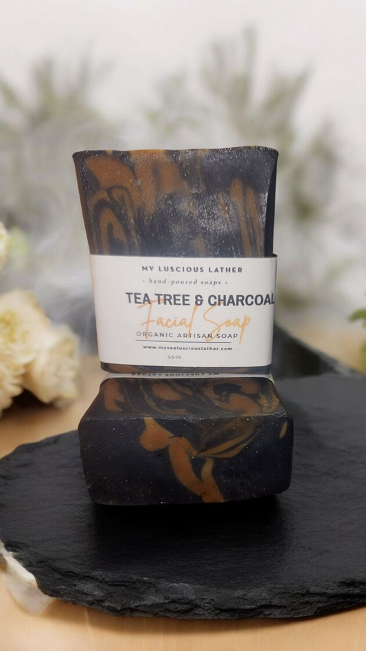 CHARCOAL TURMERIC TEA TREE FACE SOAP